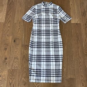 Plaid midi dress
